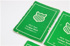 Five (5) Official PGA Tour Yardage Guides From Various Tournaments Incl. Memorial & Pinehurst