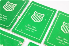 Five (5) Official PGA Tour Yardage Guides From Various Tournaments Incl. Memorial & Pinehurst