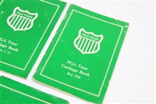 Five (5) Official PGA Tour Yardage Guides From Various Tournaments Incl. Memorial & Pinehurst