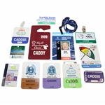 Twelve (12) Different Caddie Badges w/Majors & Season Long Badges Included