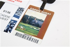 Six (6) Different Caddie Guest Badges w/Majors & Season Long PGA Tour Badges