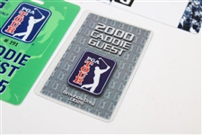 Six (6) Different Caddie Guest Badges w/Majors & Season Long PGA Tour Badges