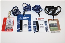 Six (6) Different Caddie Guest Badges w/Majors & Season Long PGA Tour Badges
