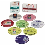 Ten (10) Different Years of Caddy Badges from Colonial PGA Event 95-11