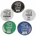 Five (5) Different Years Caddie Badges Doral Ryder Open PGA Event