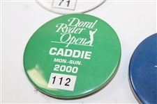 Five (5) Different Years Caddie Badges Doral Ryder Open PGA Event