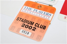 Three (3) Week Long Players Championship Badges 1995, 2002, 2008 & Caddy Party Invite