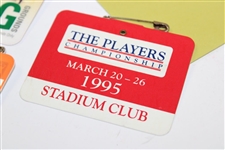 Three (3) Week Long Players Championship Badges 1995, 2002, 2008 & Caddy Party Invite