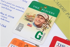 Three (3) Week Long Players Championship Badges 1995, 2002, 2008 & Caddy Party Invite