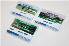 Three (3) Masters Tournament Clubhouse Badges - 2009, 2013 & 2014