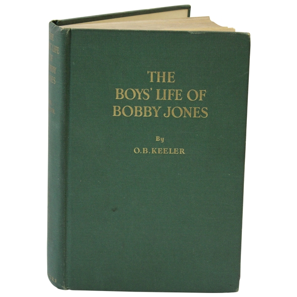 1931 'The Boys Life of Bobby Jones' 1st Edition Book by O.B. Keeler