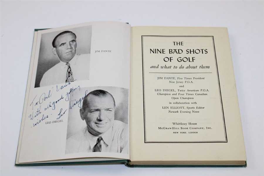 Leo Diegel Signed & Inscribed 'The Nine Bad Shots Of Golf' Book - 3rd Printing JSA ALOA