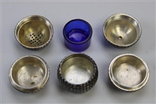 Golf Condiment Set w/Salt, Pepper & Mustard Pot Golf Balls by Sheffield E.P.N.S.