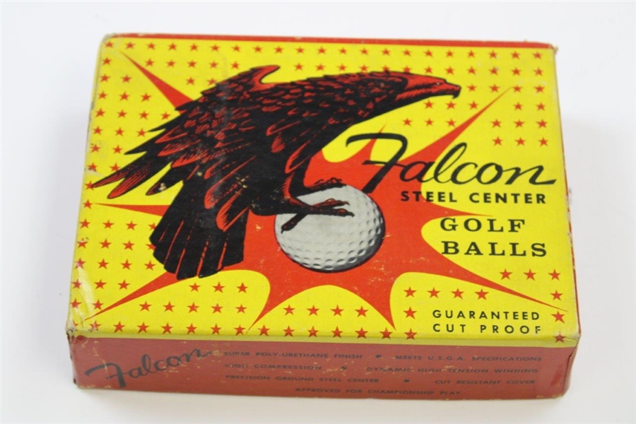 Classic Dozen Wrapped Falcon Steel Center Golf Balls in Original Box