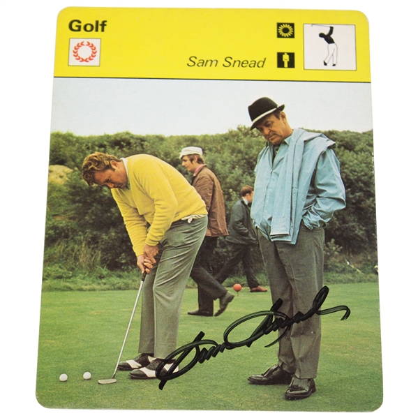 Sam Snead Signed 1978 'Golf' Sportscaster Card JSA ALOA