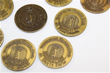 Lot of Thirteen (13) PGA Tour TPC Dedication Opening Day Medallions - Various Years 1980-1992