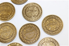 Lot of Fifteen (15) PGA Tour TPC Dedication Opening Day Medallions - Various Years 1996-2004