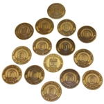 Lot of Fifteen (15) PGA Tour TPC Dedication Opening Day Medallions - Various Years 1996-2004