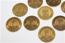 Lot of Fifteen (15) PGA Tour TPC Dedication Opening Day Medallions - Various Years 1996-2004