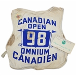 1964 Canadian Open Caddy Bib with Scorecard & Caddie Badge #98
