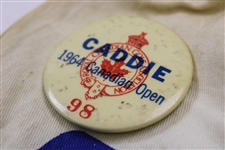 1964 Canadian Open Caddy Bib with Scorecard & Caddie Badge #98