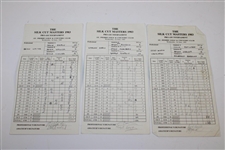 Ten (10) 1983 Silk Cut Masters Pro-Am Used Official Scorecards - Gallacher, O'Connor & others