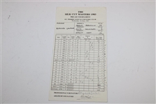 Ten (10) 1983 Silk Cut Masters Pro-Am Used Official Scorecards - Gallacher, O'Connor & others