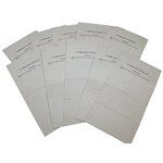 Ten (10) 1983 Silk Cut Masters Pro-Am Used Official Scorecards - Gallacher, O'Connor & others