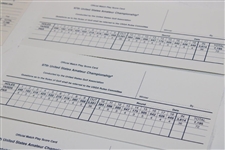 Ten (10) 1997 US Amateur Unused Scorecards - 5 Match Play & 5 Medal Play - Kuchar Champ