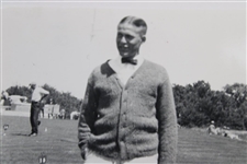 Runner-Up Bobby Jones at The 1922 US Open at Skokie C.C. 3 3/4 x 3 3/4 B&W Photo