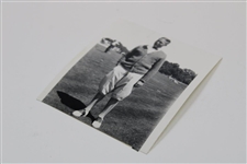 Runner-Up Bobby Jones at The 1922 US Open at Skokie C.C. 3 3/4 x 3 3/4 B&W Photo
