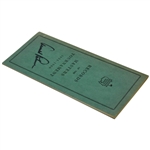 Arnold Palmer Signed 1934-1960 Records of the Masters Tournament Booklet JSA ALOA