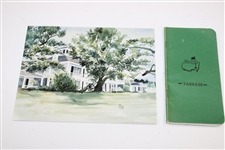 1988 Masters Ydg Book, Caddie Badge, Cadillac Official Car Sticker, Range Bag & Menu