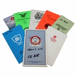 Lot of Eight (8) Signed Ralph Hackett Yardage Books/Player Guides 