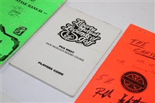 Lot of Eight (8) Signed Ralph Hackett Yardage Books/Player Guides 
