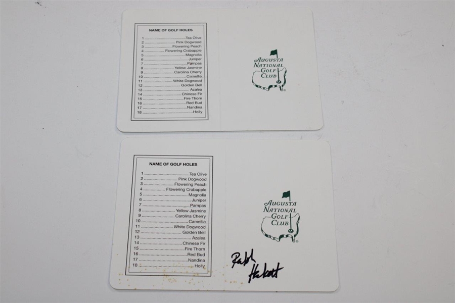 Lot of Six (6) Ralph Hackett Signed Masters Items And 2 Caddie Badges 