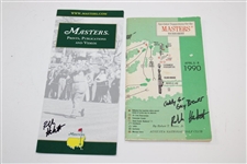 Lot of Six (6) Ralph Hackett Signed Masters Items And 2 Caddie Badges 