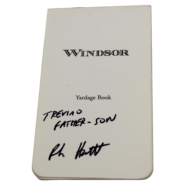 Ralph Hackett Signed The Windsor Club Yardage Book - Trevino Father-Son