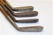 Four LH Vintage Clubs - Spalding Gold Medal/ Stewart/Lonsgworth/Speed King