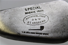 Auchterlonie D&W Stewart Smooth Face Mashie Iron with Shaft Stamp