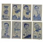 Eight (8) 1941 Turf Cigarettes Sports Series Golf Cards w/Henry Cotton, Dai Rees & others