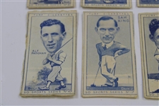 Eight (8) 1941 Turf Cigarettes Sports Series Golf Cards w/Henry Cotton, Dai Rees & others