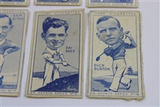 Eight (8) 1941 Turf Cigarettes Sports Series Golf Cards w/Henry Cotton, Dai Rees & others