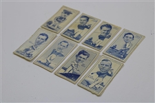 Eight (8) 1941 Turf Cigarettes Sports Series Golf Cards w/Henry Cotton, Dai Rees & others