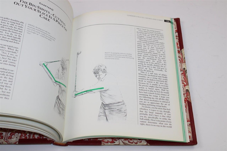 Deluxe Leather Bound Author's Edition 1986 'Learning Golf: The Lyle Way' Book by Sandy Lyle