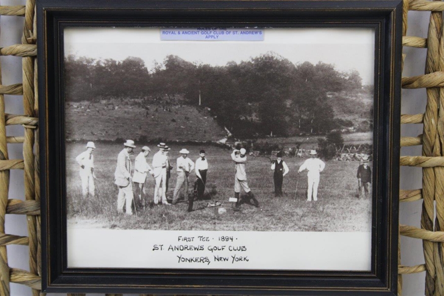 First Tee 1894 St. Andrews Golf Club, Yonkers, NY' Presentation Photo - Framed on Wicker