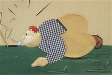 Unique Signed Golf Art Circa 1940'S -1950'S 