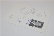 Warren Orlick's 1973 President's Dinner Menu W/ Autographs