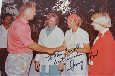 President Jerry Ford Signed Photo At Golf Event w/ JSA ALOA 