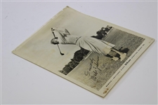 Babe Zaharias Wilson Advisory Staff Photo W/ Corner Holes